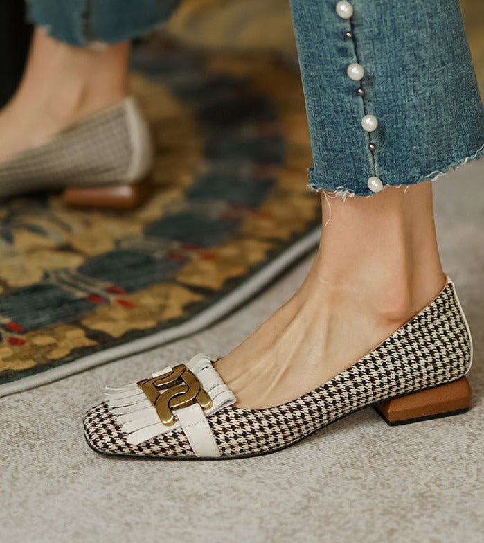 PETRA CHECK LOAFERS